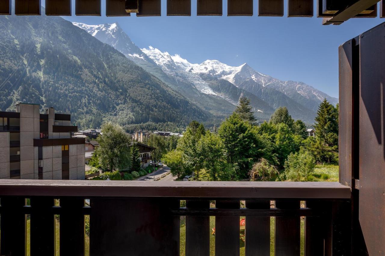 Doppel-/Zweibettzimmer mit Blick auf den Mont Blanc